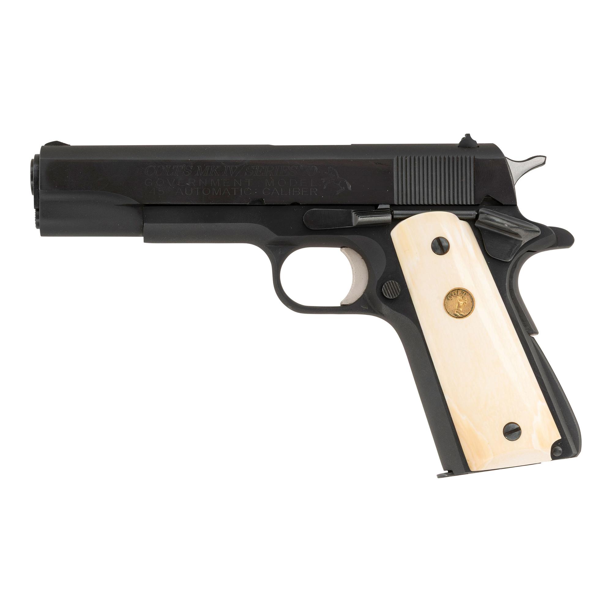 **Colt MkIV Series 70 Government Model Pistol in Factory Box with Extra Grips