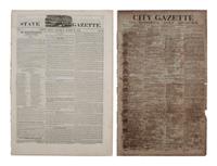 [ENSLAVEMENT & ABOLITION]. Group of newspapers involving enslavement and abolition, plus.