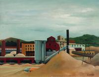 Rudolph Weisenborn (American, 1881–1974) — Industrial Scene , 1947