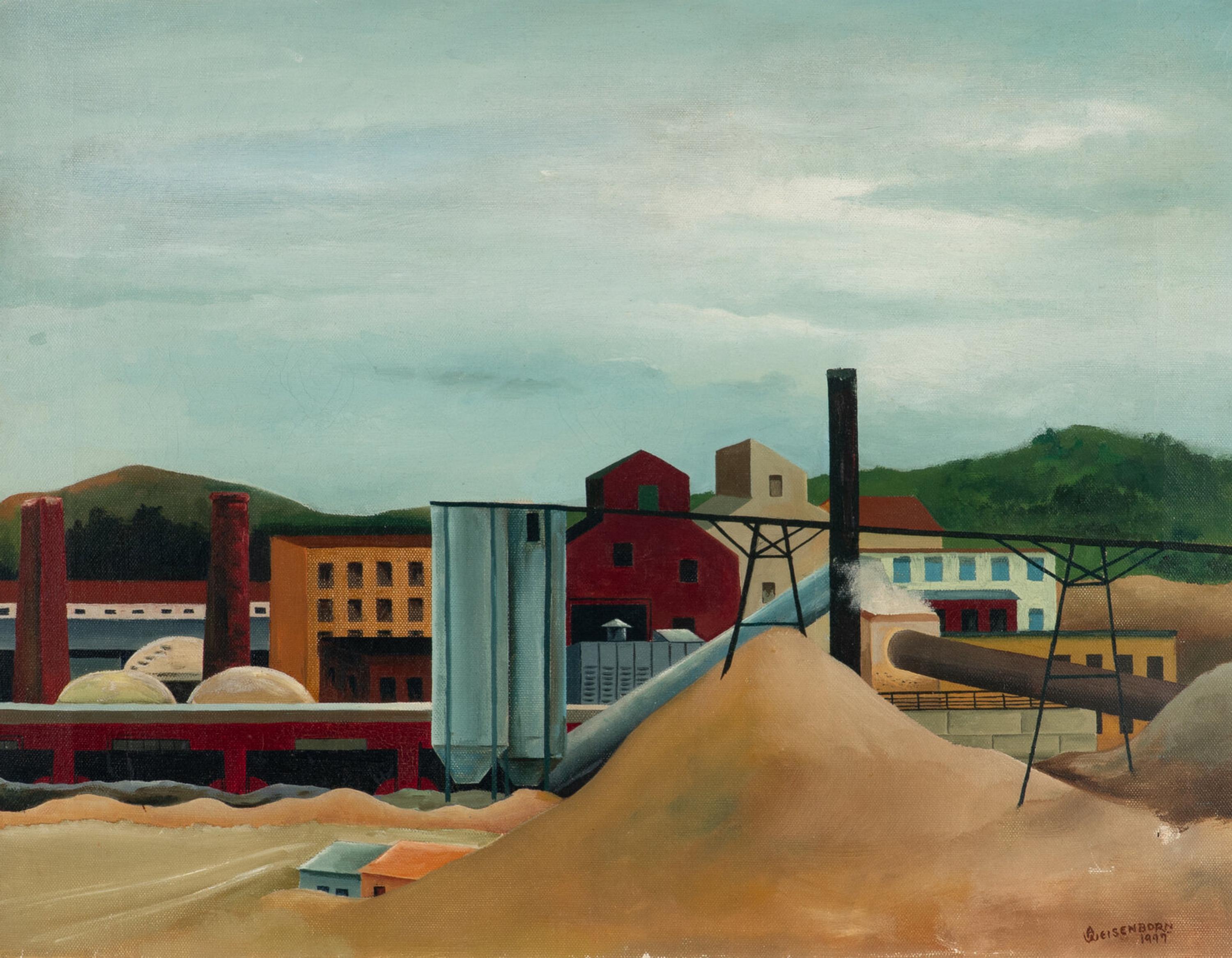Rudolph Weisenborn (American, 1881–1974) — Industrial Scene , 1947