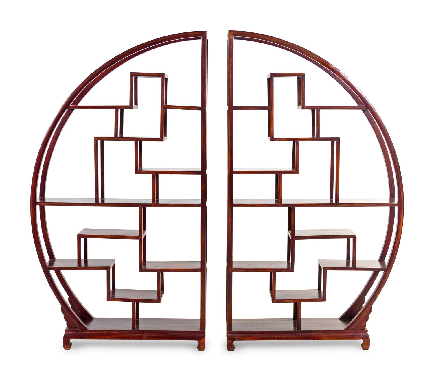 A Large Chinese Rosewood Displaying Cabinet