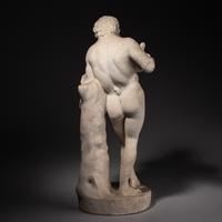 A Grand Tour Marble Group of Silenus and the Infant Bacchus