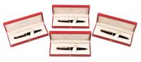 A Group of Four S.T. Dupont Ellipsis: Composite Noir Fountain Pens