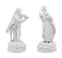 A Pair of French Blanc-de-Chine Hide and Seek Figures