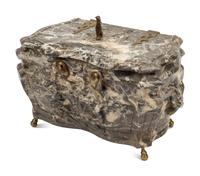 An Italian Carved Marble Tea Caddy
