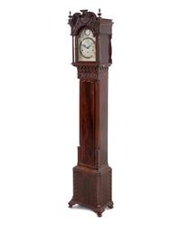 An Edwardian Mahogany Grandmother Clock