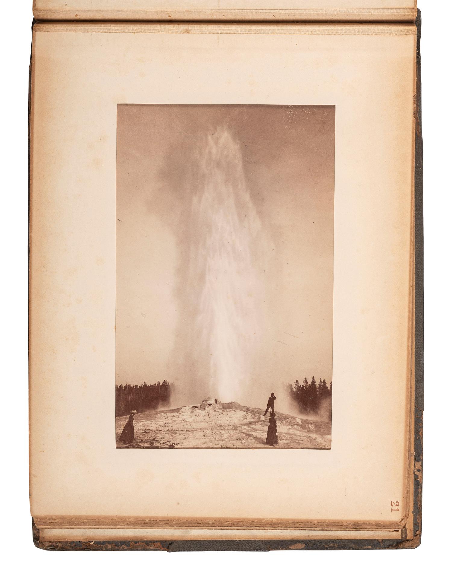 [WESTERN AMERICANA]. HAYNES, F. Jay (1853-1921), photographer. Album containing 24 photographs of Yellowstone National Park. St. Paul, MN.