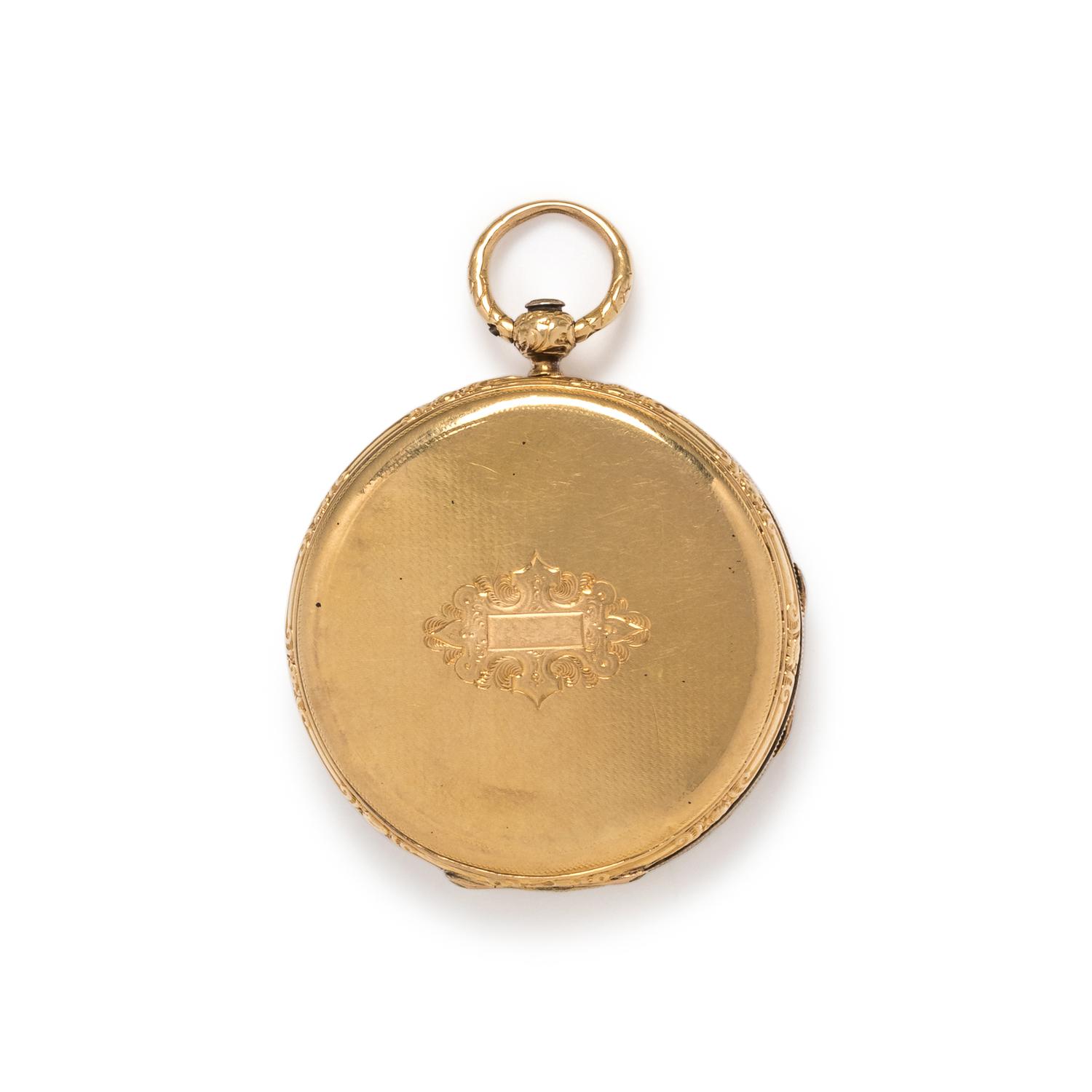 YELLOW GOLD OPEN FACE POCKET WATCH