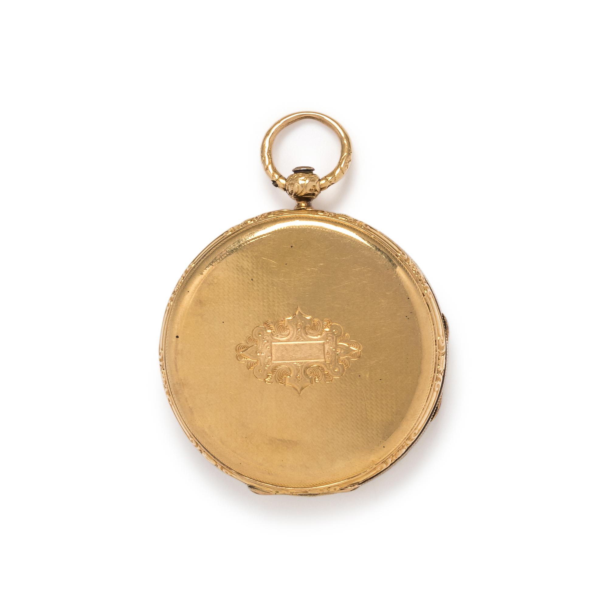 YELLOW GOLD OPEN FACE POCKET WATCH