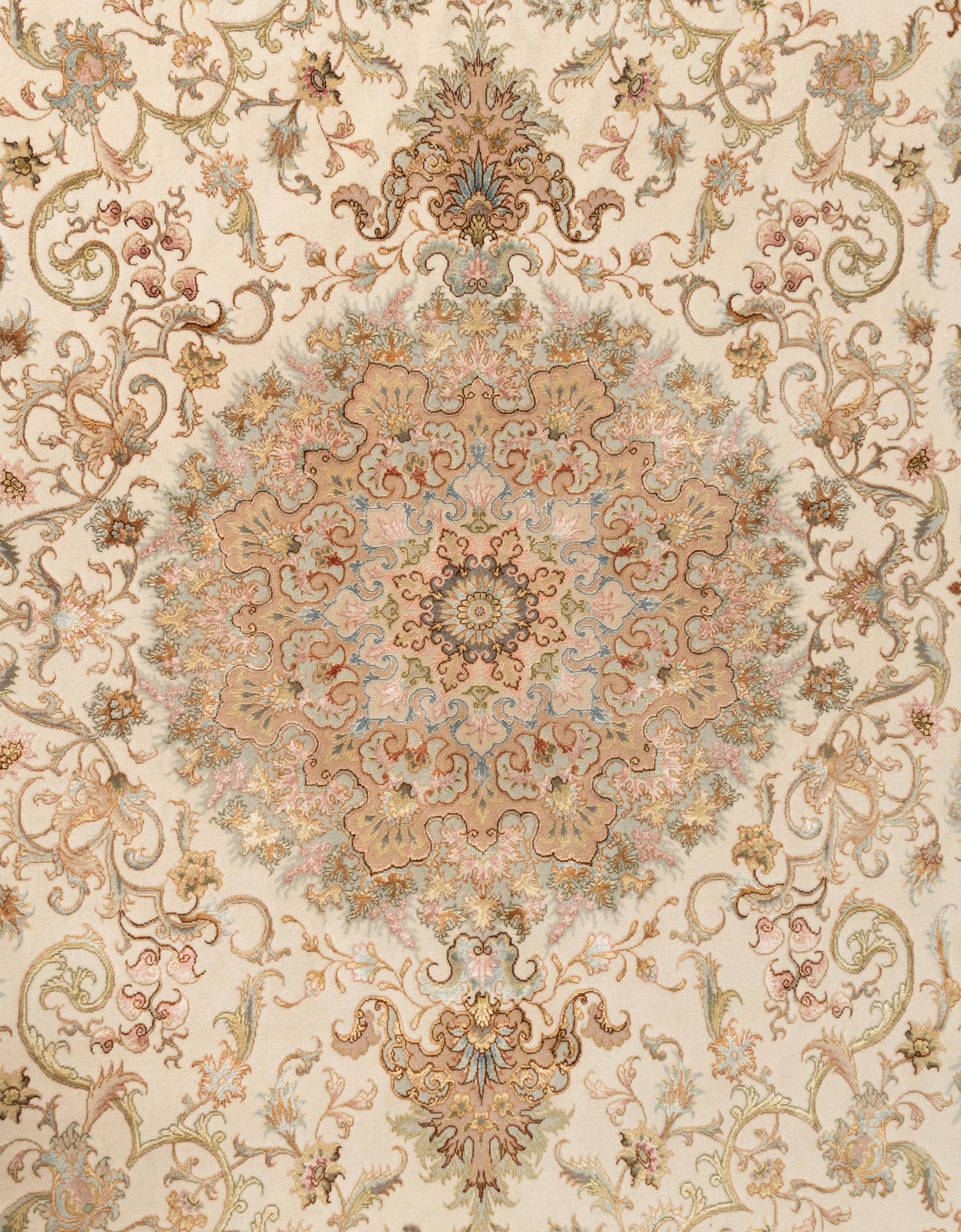 A Qom Silk Rug