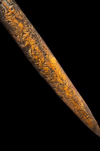 An Iatmul Carved Cassowary Bone Dagger