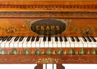 A Painted Satinwood Grand Piano