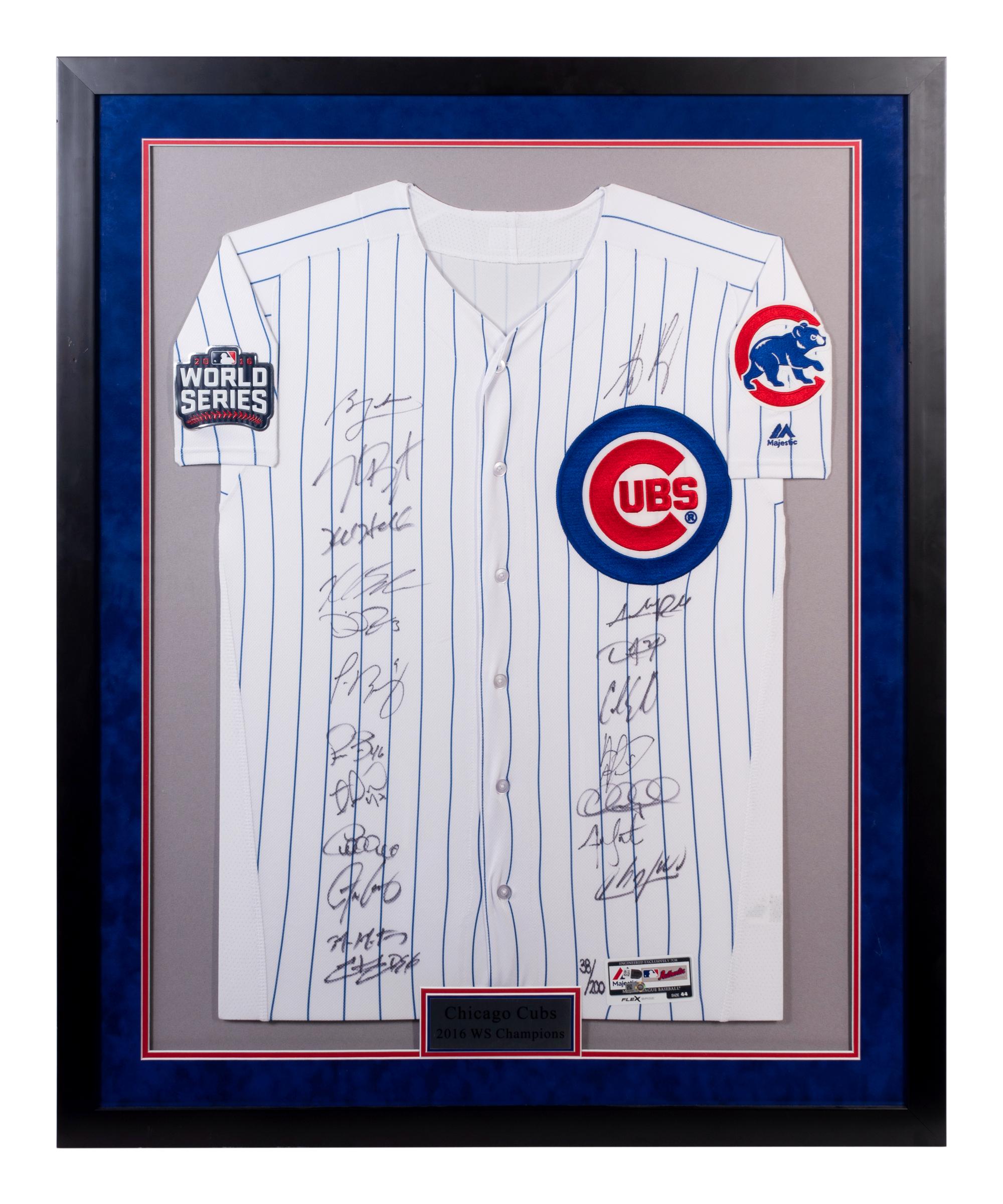 An Authentic Chicago Cubs 2016 World Series Champions Team Signed Autograph Limited Edition Jersey (Fantatics Authentic Hologram),