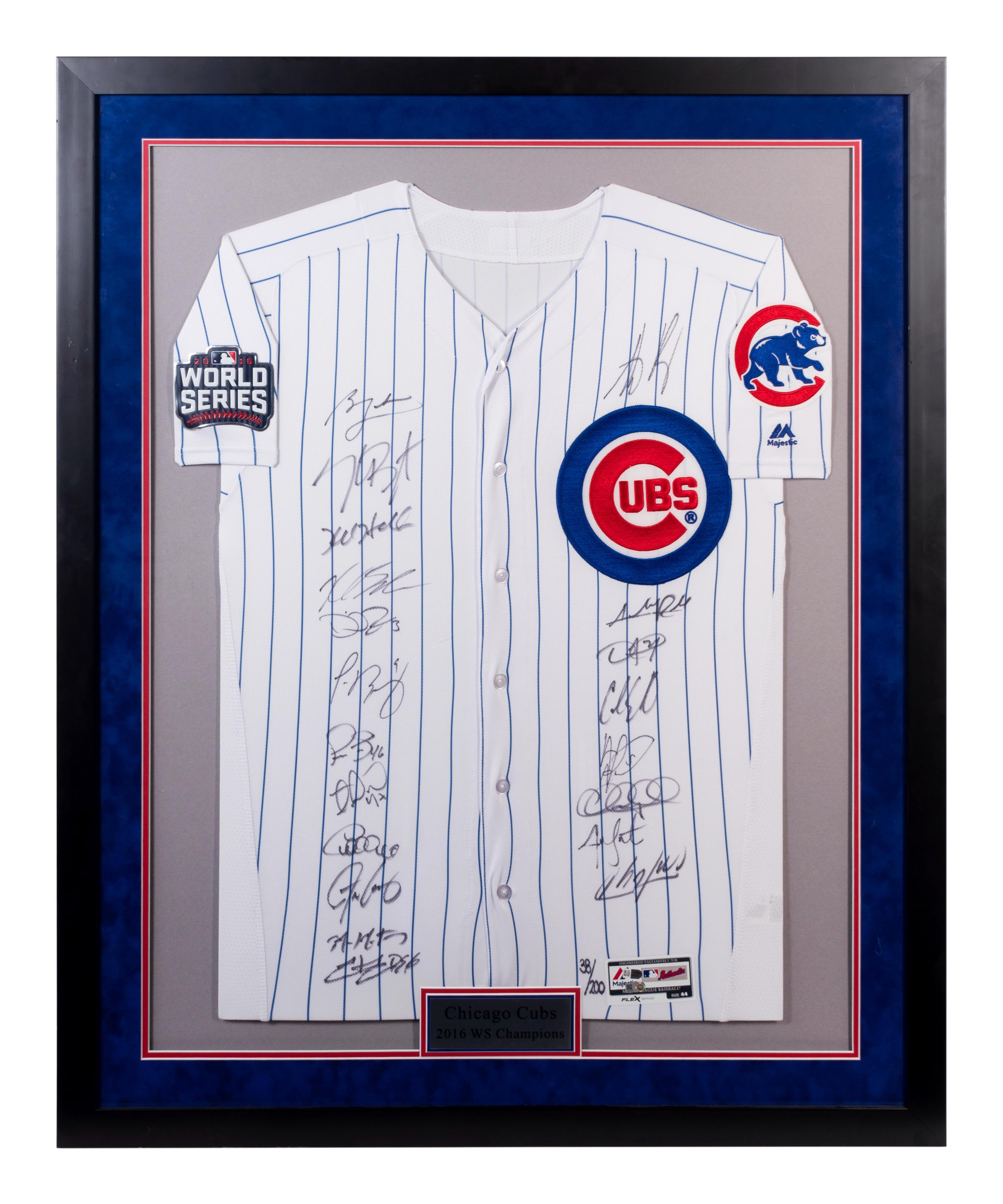 An Authentic Chicago Cubs 2016 World Series Champions Team Signed Autograph Limited Edition Jersey (Fantatics Authentic Hologram),