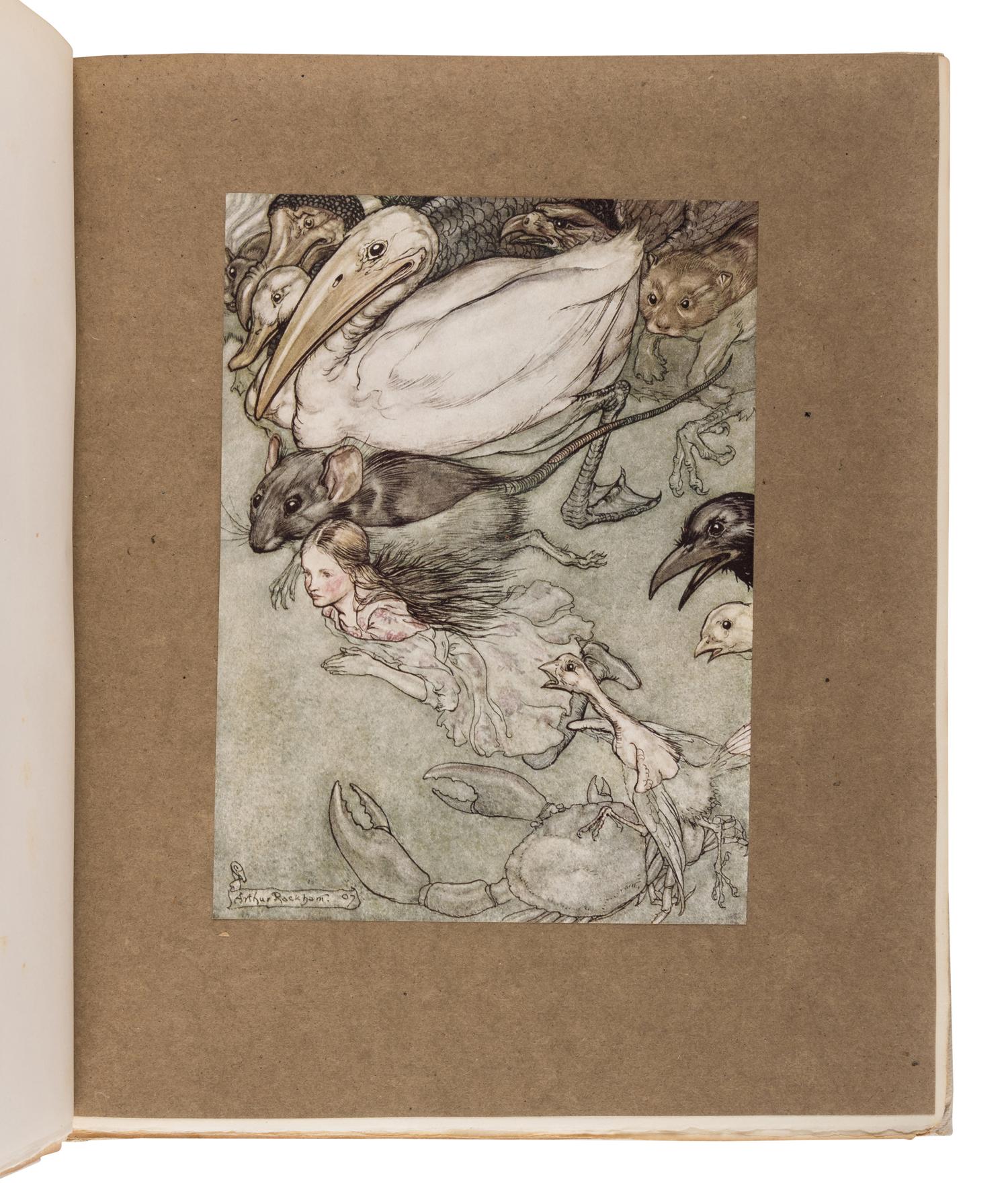 [RACKHAM, Arthur (1867-1939)]. DODGSON, Charles Lutwidge ("Lewis Carroll") (1832-1898). Alice's Adventures in Wonderland. London and New York: William Heinemann and Doubleday, Page, & Co., 1907.