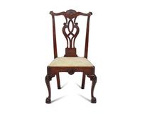 A Chippendale Carved Walnut Side Chair
