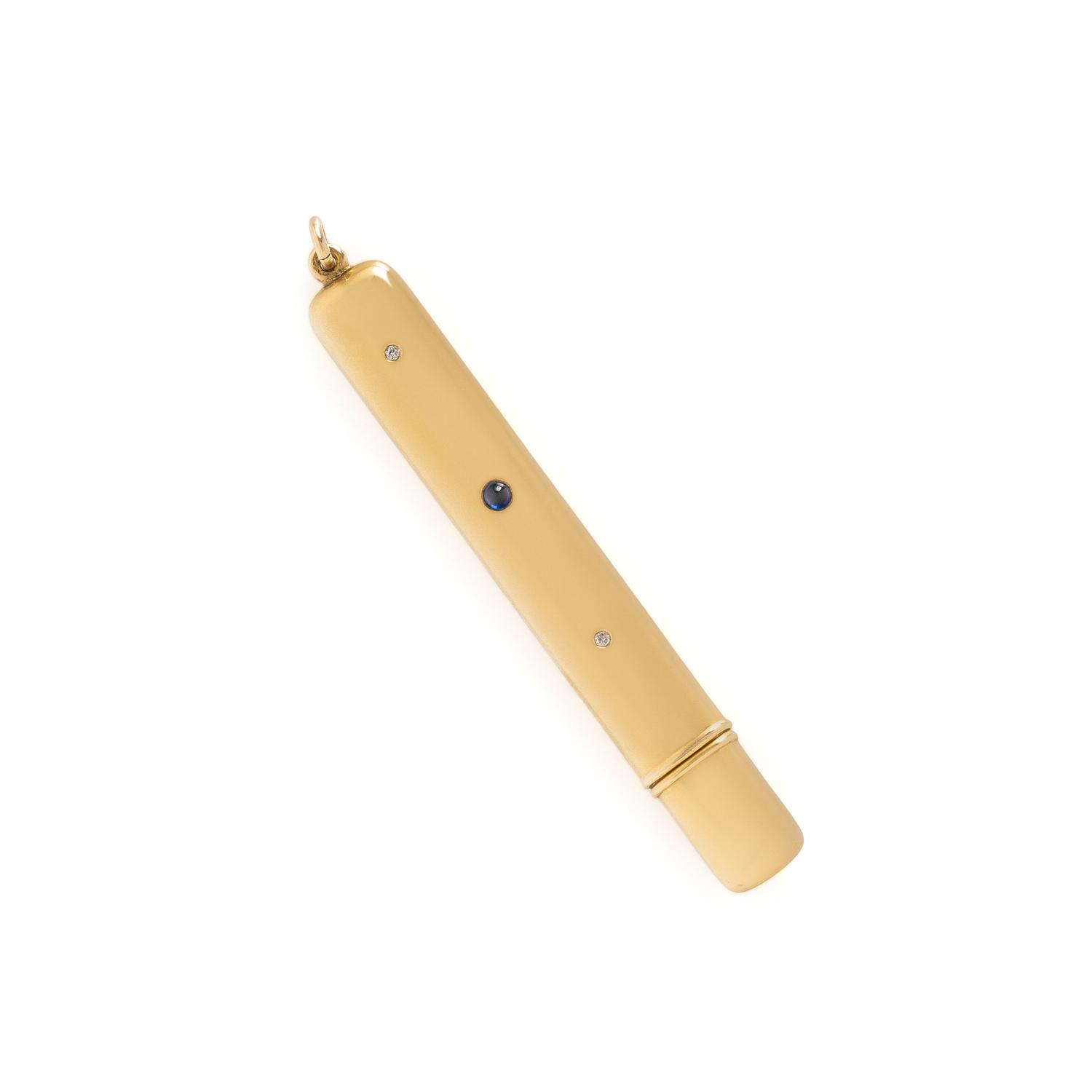 John Jacob Astor IV's Battin & Co., Yellow Gold, Diamond, and Sapphire Pencil Case