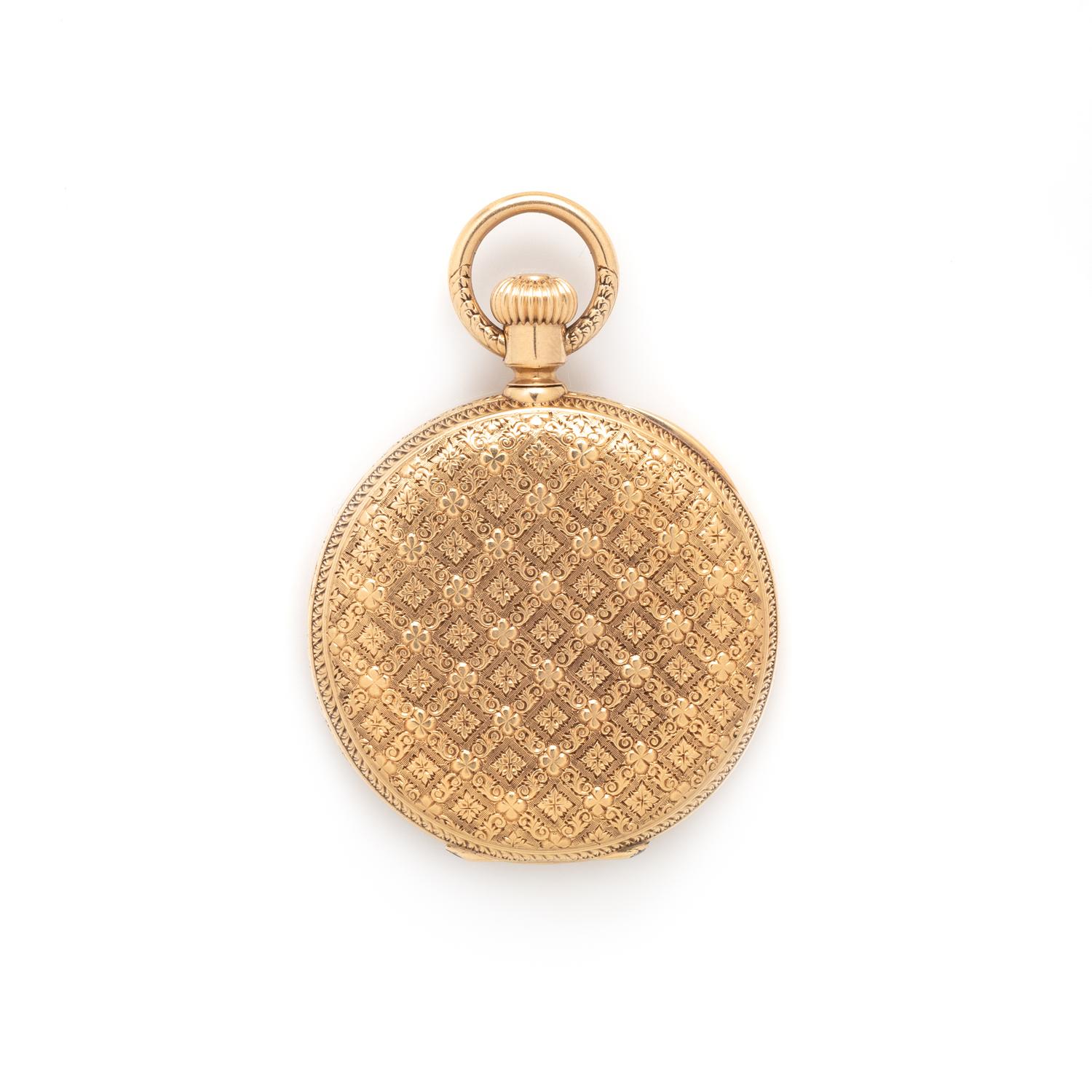PATEK PHILIPPE, 18K YELLOW GOLD HUNTER CASE POCKET WATCH