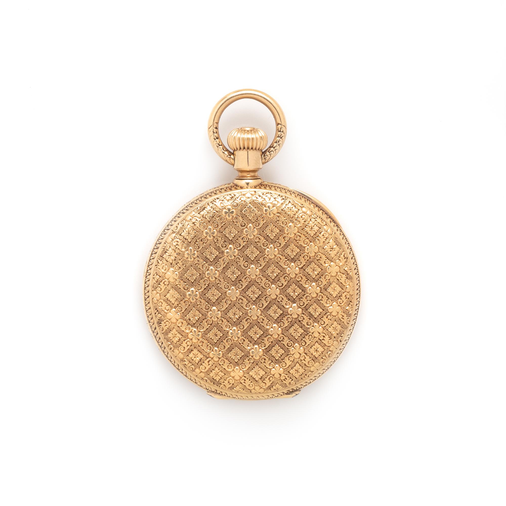 PATEK PHILIPPE, 18K YELLOW GOLD HUNTER CASE POCKET WATCH