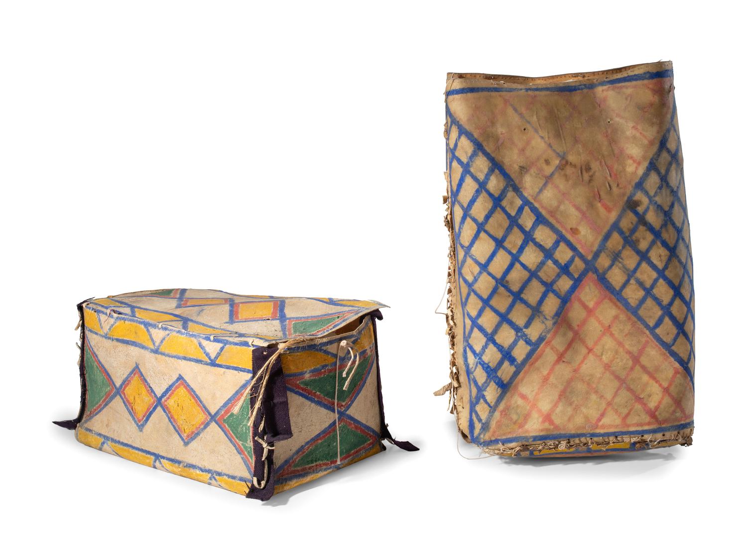 Sioux Painted Parfleche Containers