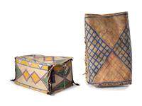 Sioux Painted Parfleche Containers