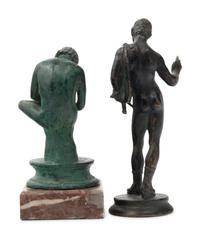 Two Grand Tour Bronze Figures Depicting Narcissus and Spinario