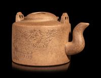 Two Chinese Yixing Zisha Pottery Teapots