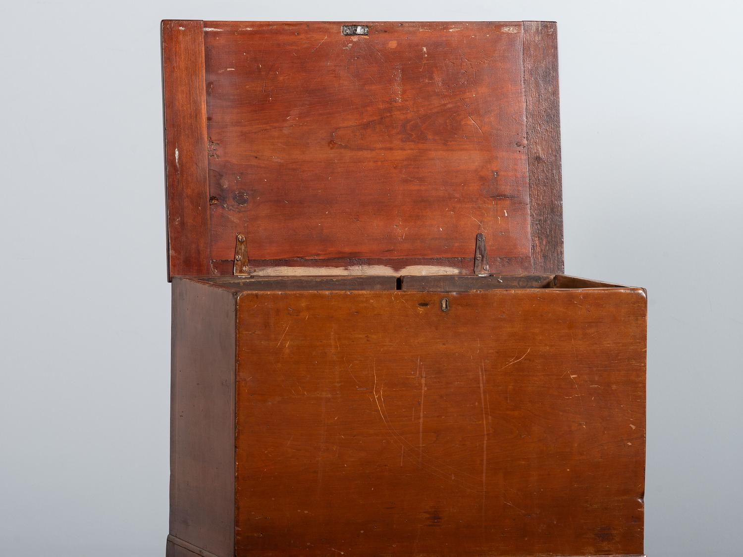 A Late Federal Cherrywood One-Drawer Sugar Chest