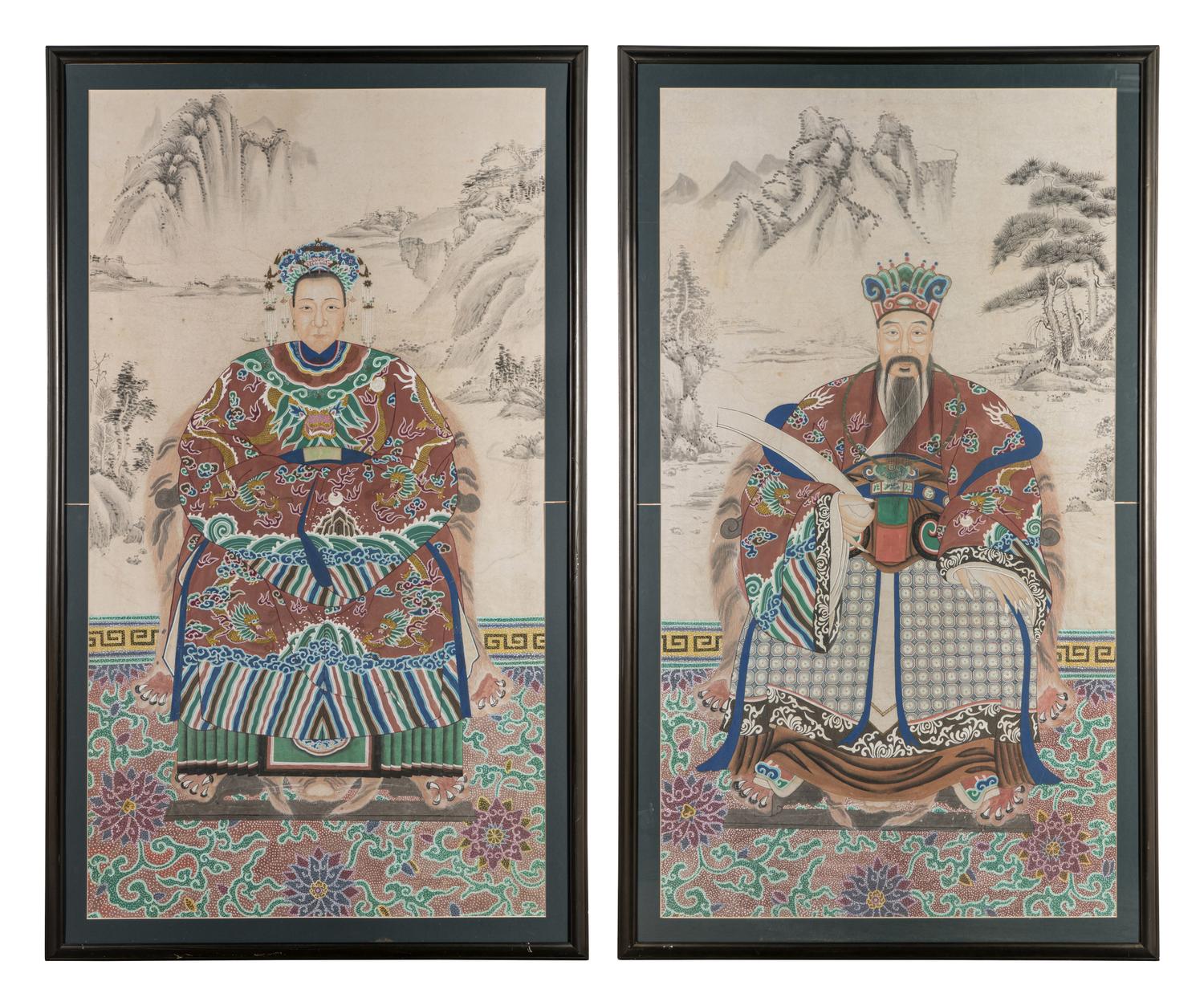A Pair of Ancestor Portraits