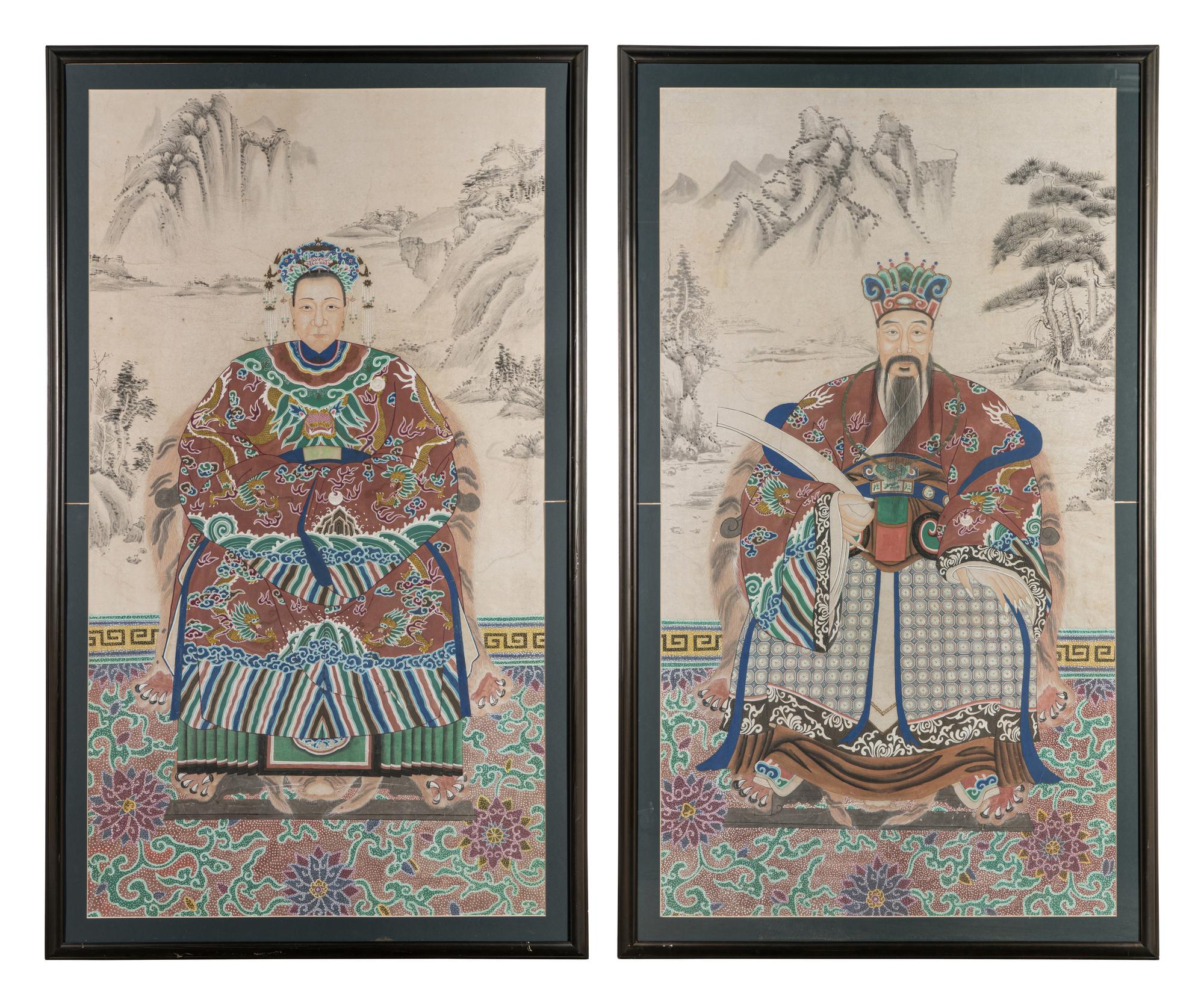 A Pair of Ancestor Portraits
