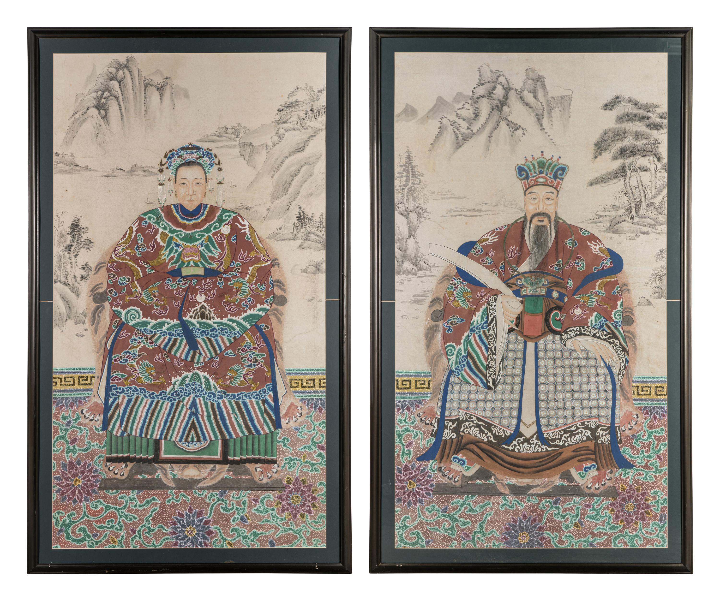 A Pair of Ancestor Portraits