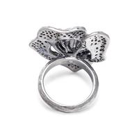 DIAMOND AND SAPPHIRE ROSE RING