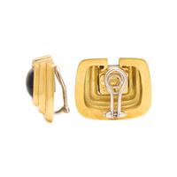 Fratelli Piccini, Onyx and Yellow Gold Earrings