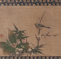 Four Japanese Ink and Color Paintings on Paper