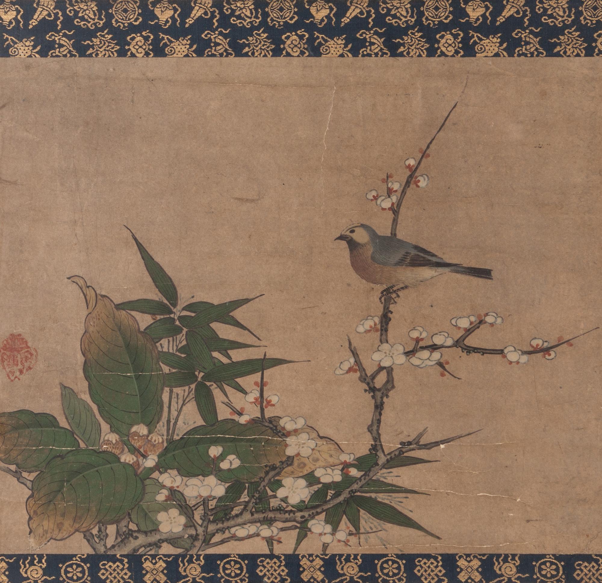 Four Japanese Ink and Color Paintings on Paper