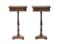 A Pair of Italian Walnut Jardiniere Stands