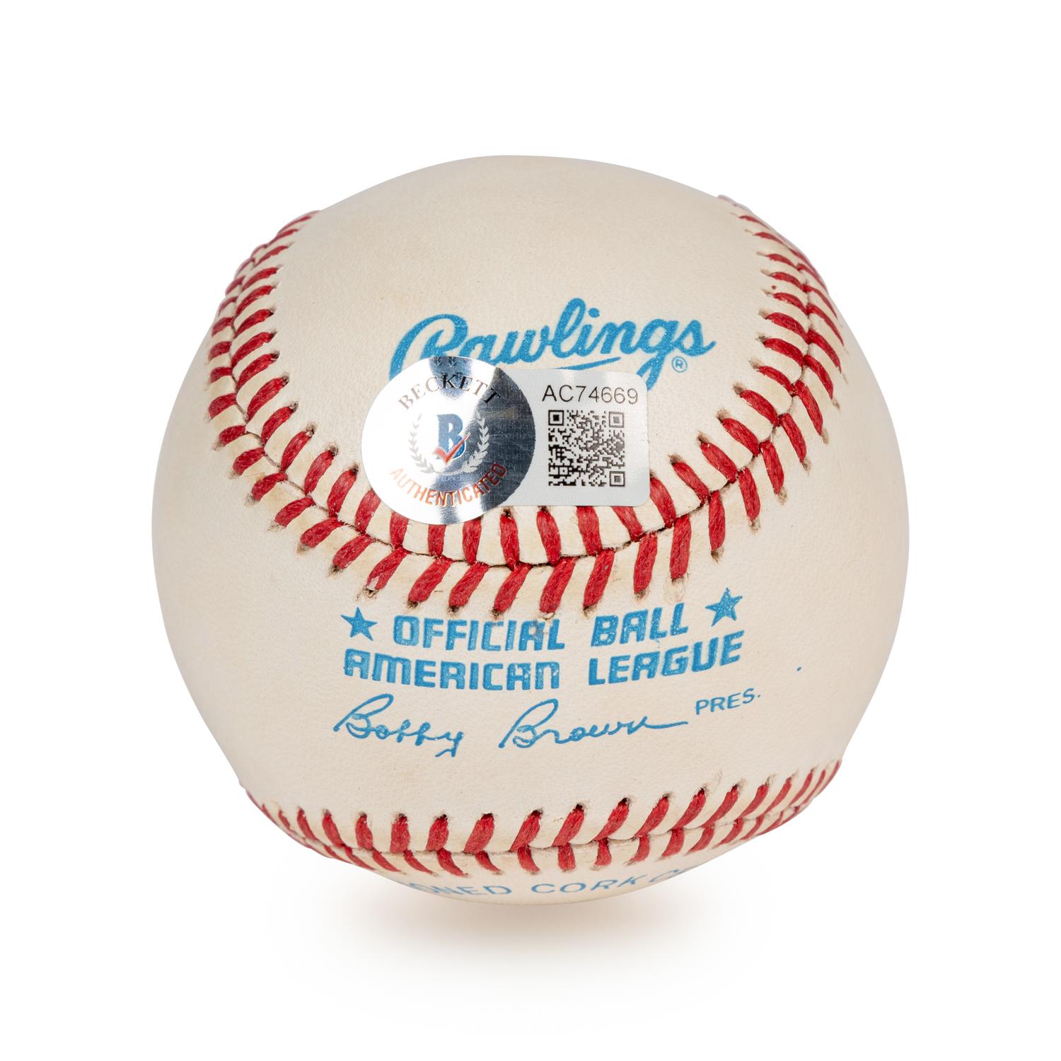 A Mickey Mantle Signed Autograph Baseball (Beckett Authentication Services Letter)