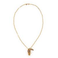 Goshwara, 'Ark', Yellow Gold and Multigem Toucan Brooch Pendant Necklace
