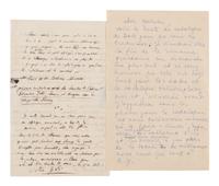 DALI, Salvador (1904-1989) -- DALI, Gala (1934-1982). Two autograph letters signed, comprising: