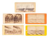 [STEAMSHIPS]. 5 stereoviews of the SS Great Eastern .