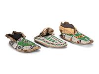 Sioux Beaded Hide Moccasins, Singles