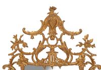 A Pair of Chinese Chippendale Style Faux Bois Giltwood Mirrors