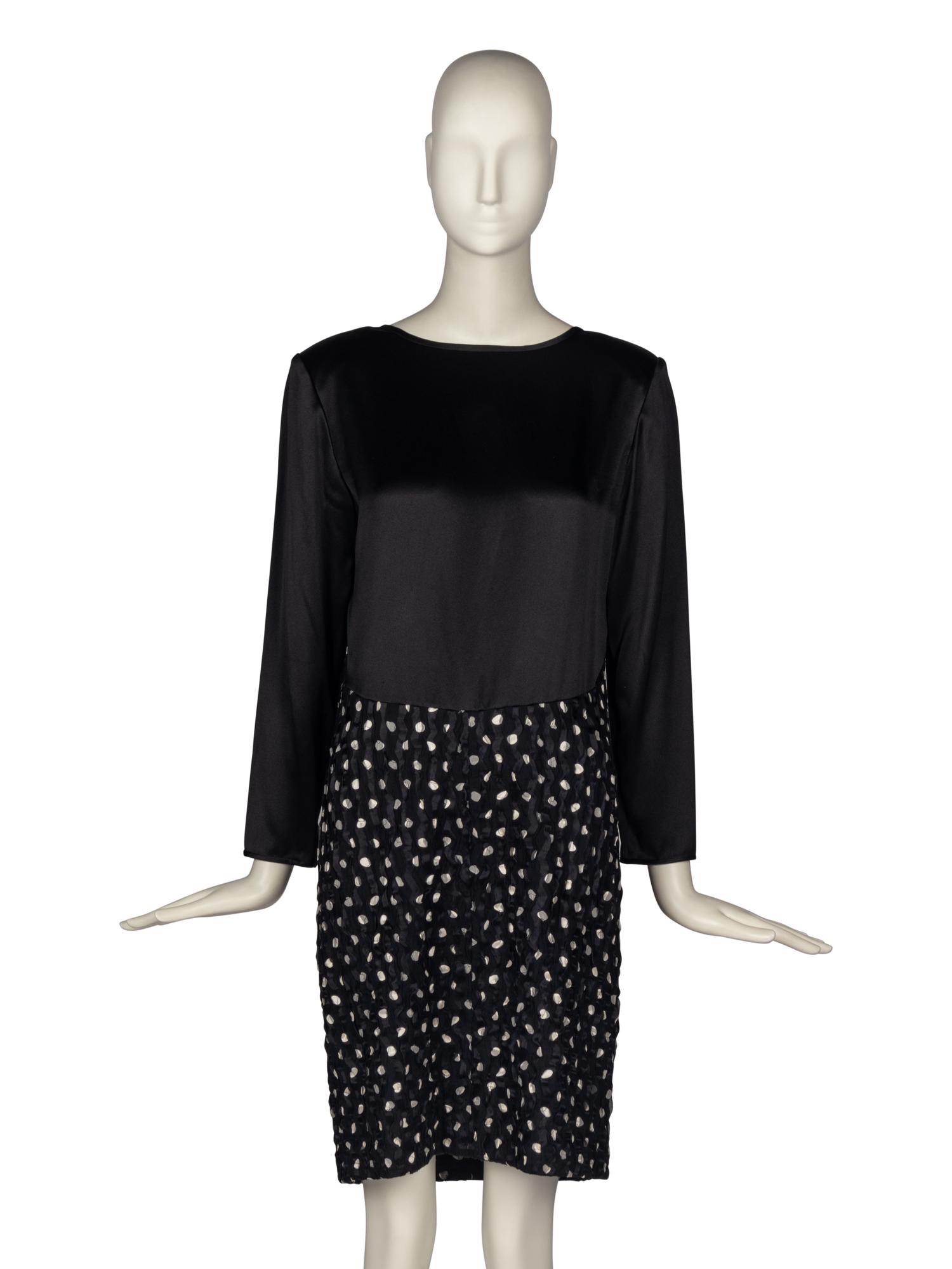 Geoffrey Beene Polka Dot Silk Dress and Jacket