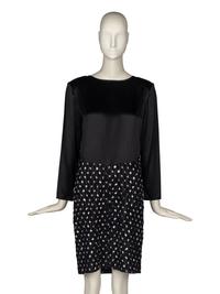 Geoffrey Beene Polka Dot Silk Dress and Jacket