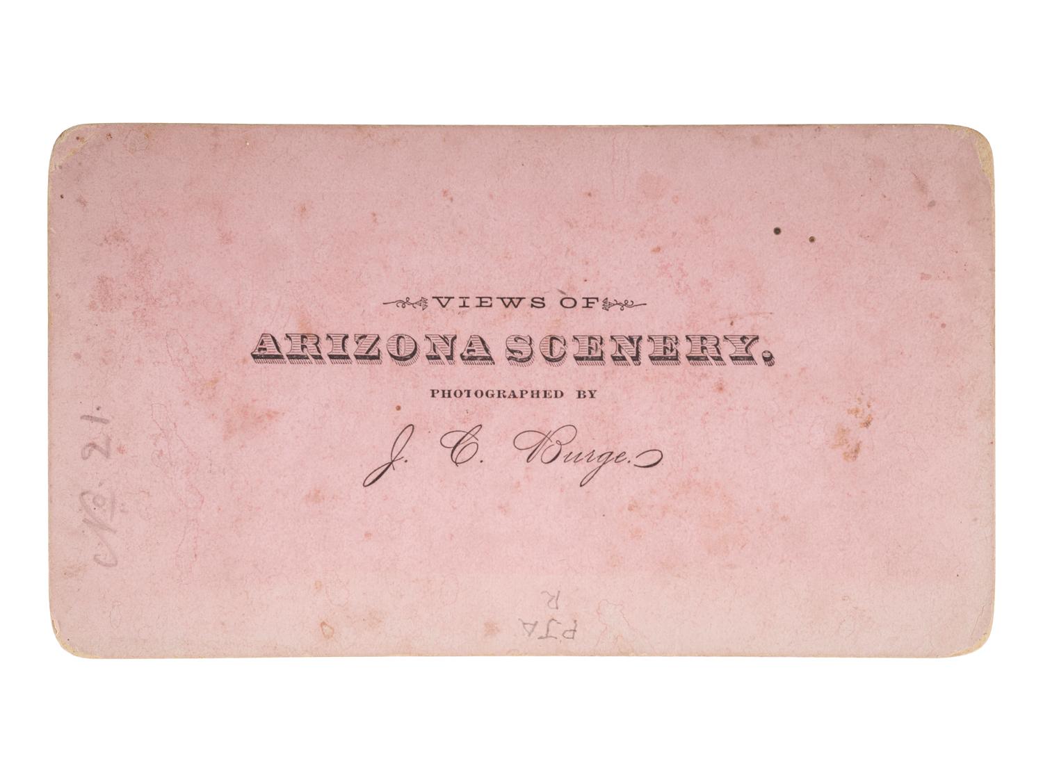[NATIVE AMERICANS]. BURGE, J.C. (ca 1839-1897), photographer. 12th US Inft. Band. Whipple Bks. AT . [Fort Whipple, Arizona Territory].