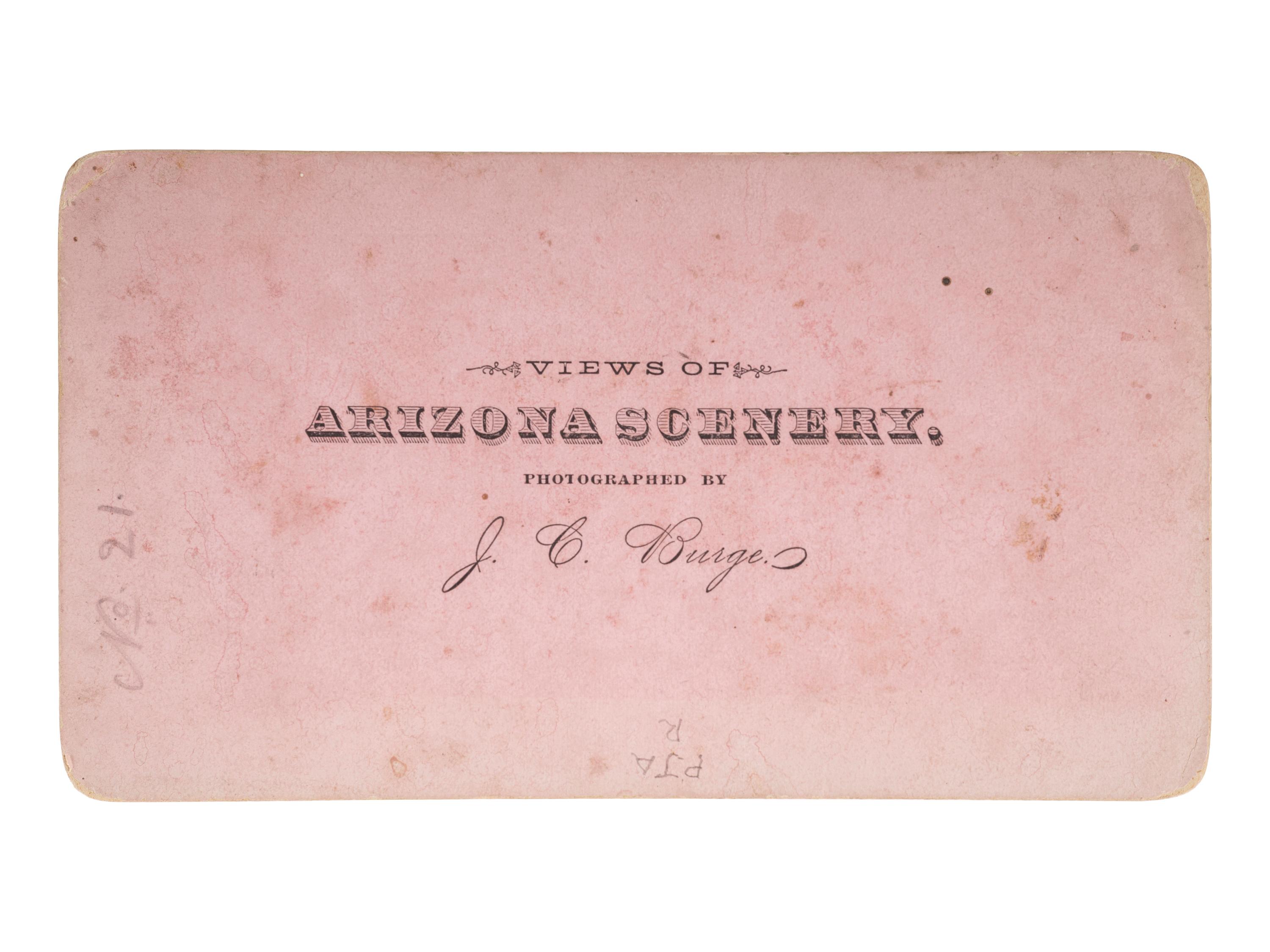 [NATIVE AMERICANS]. BURGE, J.C. (ca 1839-1897), photographer. 12th US Inft. Band. Whipple Bks. AT . [Fort Whipple, Arizona Territory].