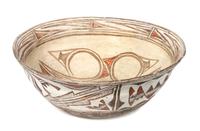 Zuni Polychrome Dough Bowl Height 6 x diameter 16 1/4 inches