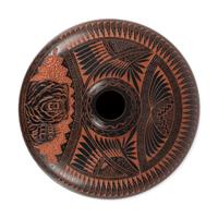 Large Polychrome Sgraffito Pottery Vase