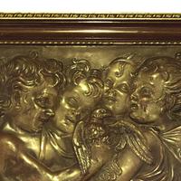 A Brass Putti Placard 26" W x 1" D x 17" H — Italy, 19th Century