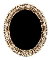 A Shell Encrusted Oval Mirror Height 24 inches. — 20TH CENTURY